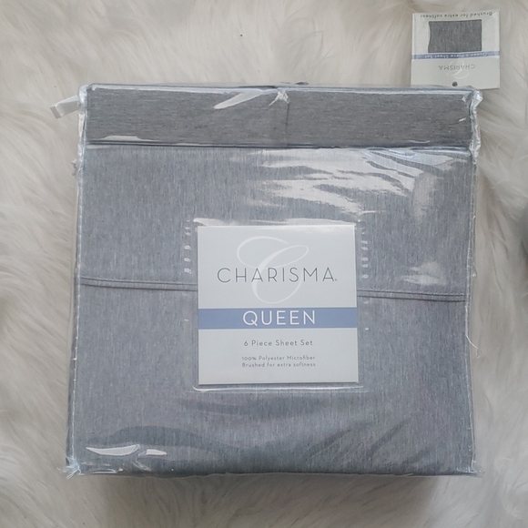 Charisma Bedding Charisma Gray Queen 6 Piece Bed Pillow Sheet Set Poshmark